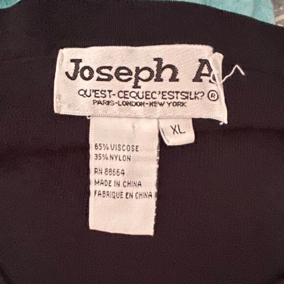 Joseph A Vintage Black Textured Long Sleeve Crewneck Too Size XL - Picture 6 of 6